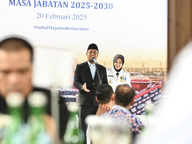 Gubernur dan Wakil Gubernur Sulsel, Andi Sudirman Sulaiman dan Fatmawati Rusdi. @Jejakfakta/Istimewa