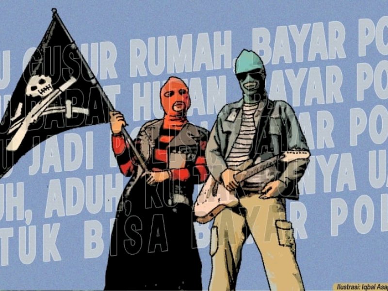 Ilustrasi band punk sukatani. @Jejakfakta