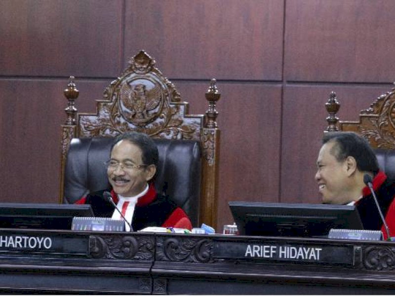 Persidangan Pengucapan Putusan Perkara Nomor 232/PHPU.BUP-XXIII/2025 Perselisihan Hasil Pemilihan Umum Bupati Kabupaten Jeneponto, Senin (24/2) di Ruang Sidang Pleno MK. Foto: Humas MK