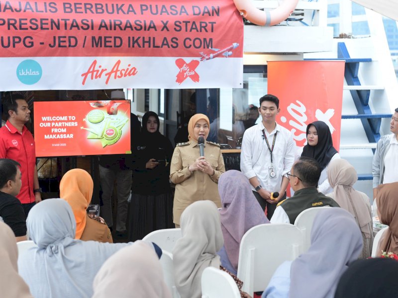 Wakil Wali Kota Makassar, Aliyah Mustika Ilham, menghadiri acara buka puasa bersama yang digelar oleh ASITA dan AirAsia di Anjungan Pantai Losari, Senin (10/03/2025). @Jejakfakta/dok. Humas Pemkot Makassar