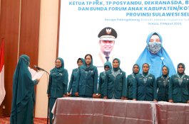 Dilantik Ketua TP PKK Provinsi, Melinda Aksa Resmi Jabat Ketua TP PKK Makassar