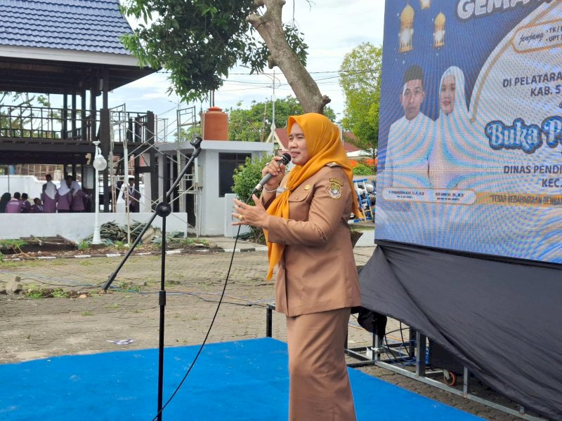 Gema Ramadhan 2025 tingkat TK/PAUD, UPT SD/SDIT, dan UPT SMP di Kabupaten Sidrap resmi dibuka Wakil Bupati Sidrap, Nurkanaah, Selasa (18/3/2025). @Jejakfakta/dok. Humas Pemkab Sidrap 