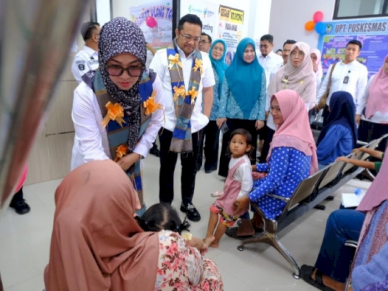Launching Program Gowa Sehat (Gowa Salewangang) di Puskesmas Gentungan, Kecamatan Bajeng Barat, Rabu (26/3/2025). @Jejakfakta/Istimewa