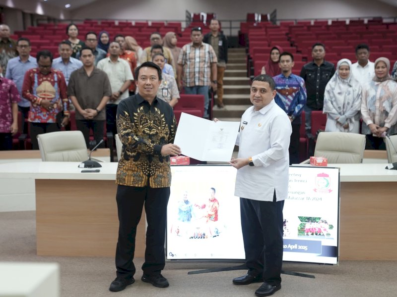 Badan Pemeriksa Keuangan (BPK) RI, menggelar Entry Meeting untuk Pemeriksaan Interim atas Laporan Keuangan Pemerintah Daerah (LKPD) Pemkot Makassar Tahun Anggaran Tahun 2024,  Jumat (11/4/2025). @Jejakfakta/dok. Humas Pemkot Makassar