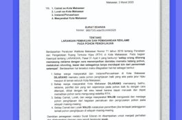 Pemkot Makassar Larang Paku dan Pasang Reklame di Pohon