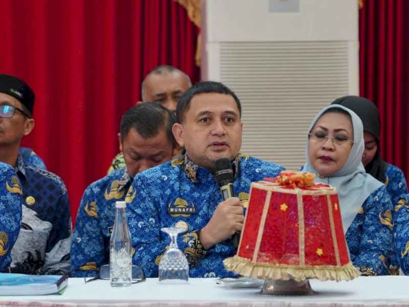 Wali Kota Makassar Munafri Arifuddin saat menghadiri Musyawarah Wilayah VII Asosiasi Logistik dan Forwarder Indonesia (ALFI), di Rumah Jabatan Gubernur, Kamis (17/4/2025). @Jejakfakta/dok. Humas Pemkot Makassar