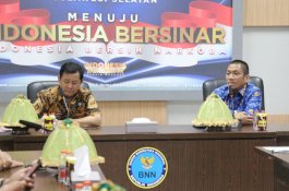 Bupati Luwu Timur Silaturahmi ke BNNP Sulsel, Bahas Pembentukan BNK Kabupaten
