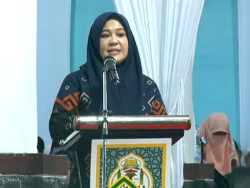 Wakil Gubernur Sulawesi Selatan, Fatmawati Rusdi, menutup secara resmi Seleksi Tilawatil Qur'an dan Hadits (STQH) XXIII tahun 2025 tingkat Provinsi Sulawesi Selatan, di Luwu Utara, Sabtu (19/4/2025). @Jejakfakta/dok. Kemenag Sulsel