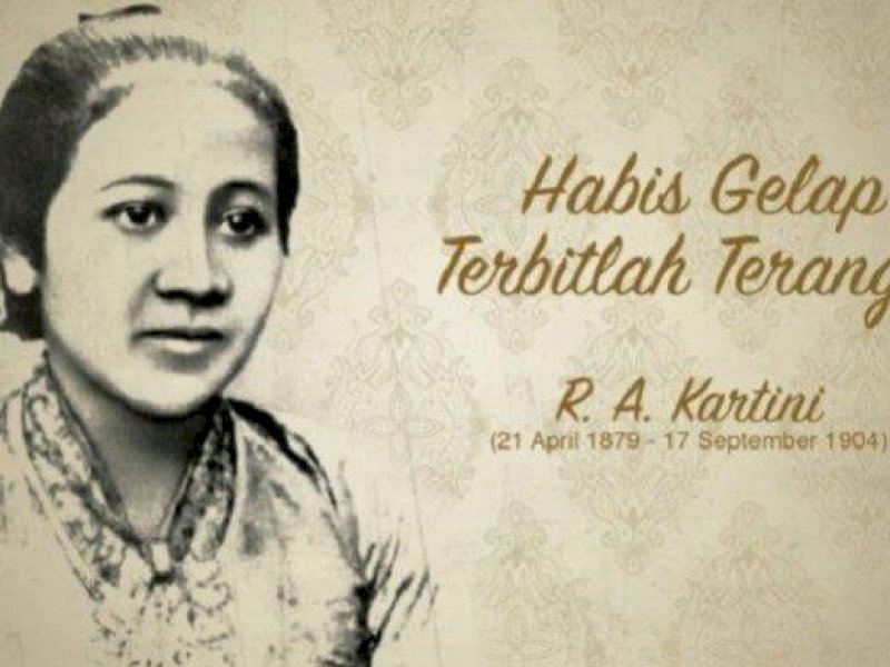 "Habis Gelap Terbitlah Terang" R. A. Kartini, Pahlawan Kemerdekaan Nasional Republik Indonesia. @jejakfaktacom/Istimewa
