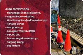 PDAM Makassar Tangani Kebocoran di Manunggal 31, Ini Daerah Terdampak