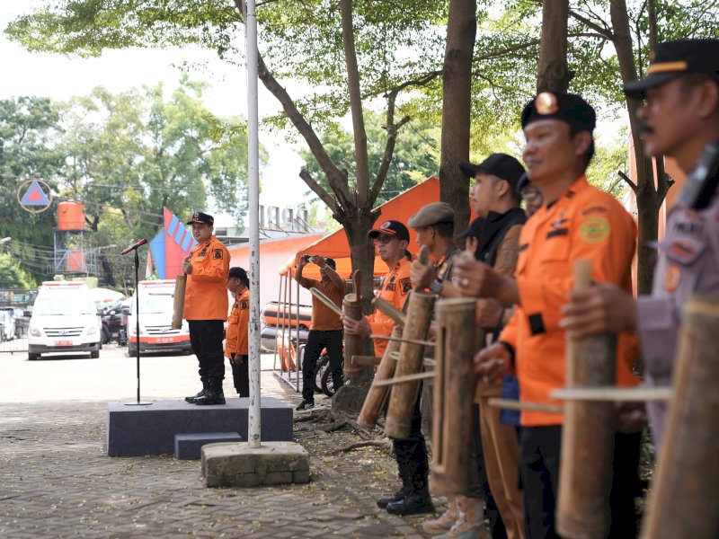 Wali Kota Makassar, Munafri Arifuddin, saat apel kesiapsiagaan bencana 2025, di Kantor BPBD Makassar, Jl. Kerung-kerung, Sabtu (26/4/2025). @Jejakfakta/dok. Humas Pemkot Makassar