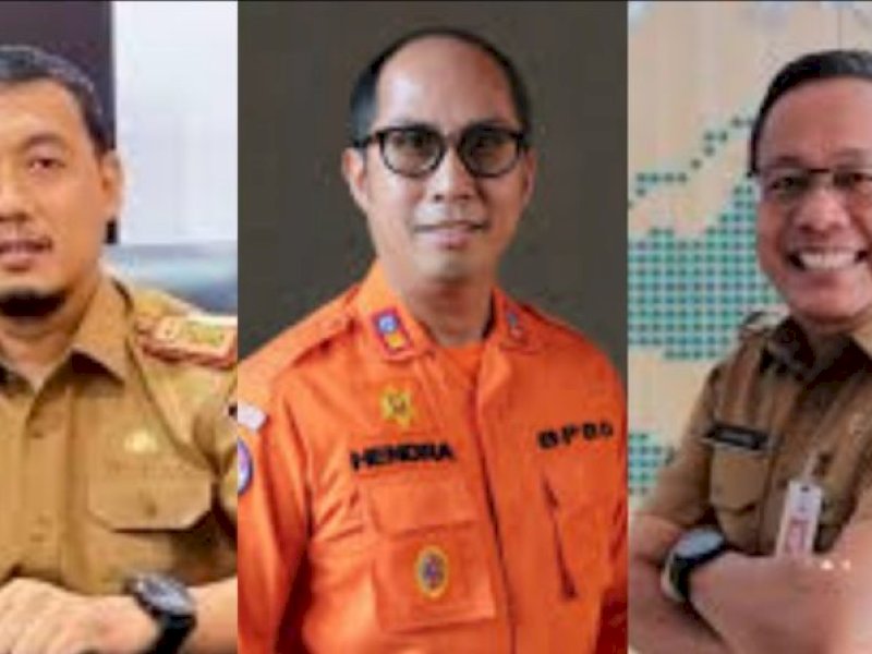 Tiga besar Calon Sekretaris Daerah (Sekda) Kota Makassar, Andi Zulkifly Nanda (kiri), Achmad Hendra Hakamuddin (tengah), dan Dahyal (kanan). @Jejakfakta/Istimewa