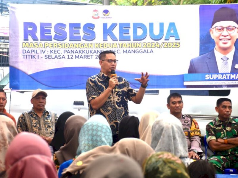 Ketua DPRD Kota Makassar, Supratman, kembali turun langsung ke masyarakat dalam agenda Reses Kedua Masa Persidangan Kedua Tahun Sidang 2024/2025. @Jejakfakta/dok. Istimewa
