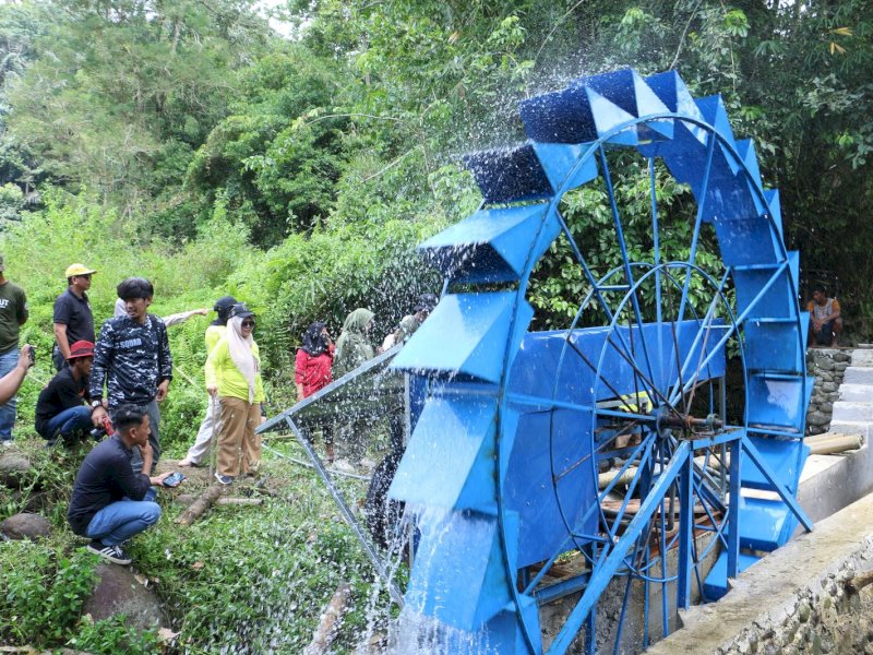 Kincir Air yang dibangun Pemerintah Desa Anrang di Dusun Tonrong, Desa Anrang, Kecamatan Rilau Ale, Kabupaten Bulukumba. @Jejakfakta/dok. Humas Pemkab Bulukumba