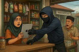 Viral Aksi Perampasan iPad di Warung Kelontong Makassar, Pelaku Berpura-pura Beli Indomie