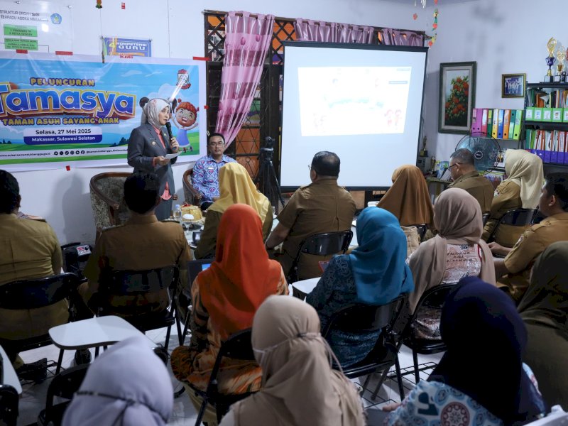 Wakil Wali Kota Makassar, Aliyah Mustika Ilham, secara resmi meluncurkan program Taman Asuh Sayang Anak atau disebut TAMASYA yang digelar di TK Asoka Asri, Jl Perintis Kemerdekaan KM 18, Selasa (27/05/2025). @Jejakfakta/dok. Humas Pemkot Makassar