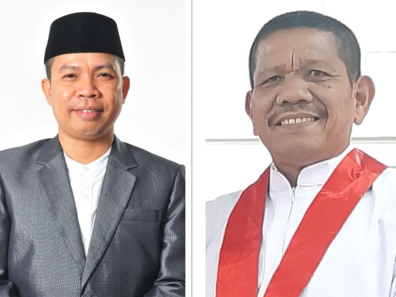 Ketua Tanfidziyah Nahdlatul Ulama (NU) Kota Makassar, Usman Sofian bersama Wakil Ketua Forum Kerukunan Umat Beragama (FKUB) Kota Makassar, Darius Allo Tangko. @Jejakfakta/Istimewa