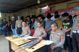 24 Remaja Diduga Anggota Geng Motor Diamankan Polrestabes Makassar