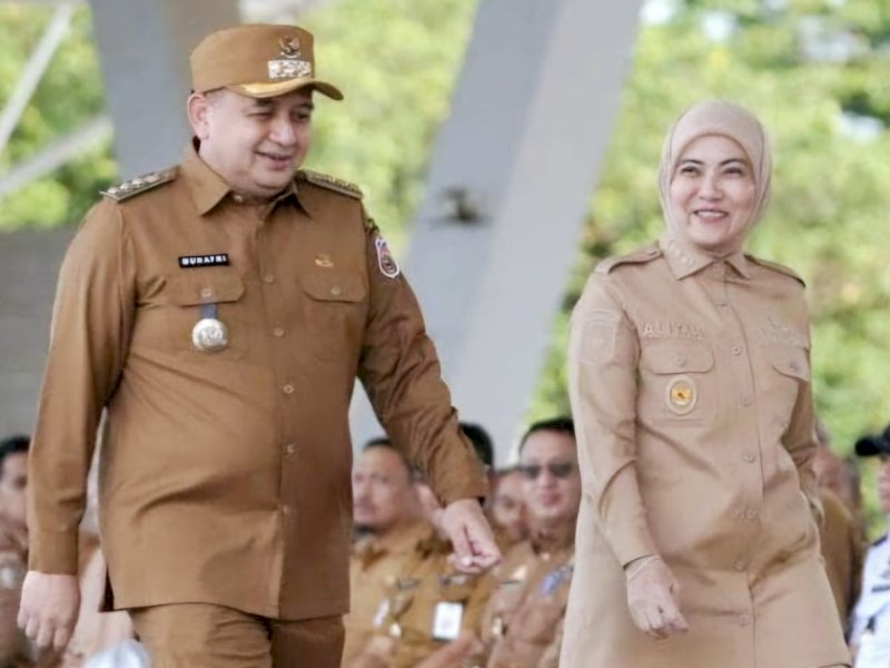 Wali Kota Makassar Munafri Arifudin bersama Wakil Wali Kota Aliyah Mustika Ilham. @Jejakfakta/Istimewa