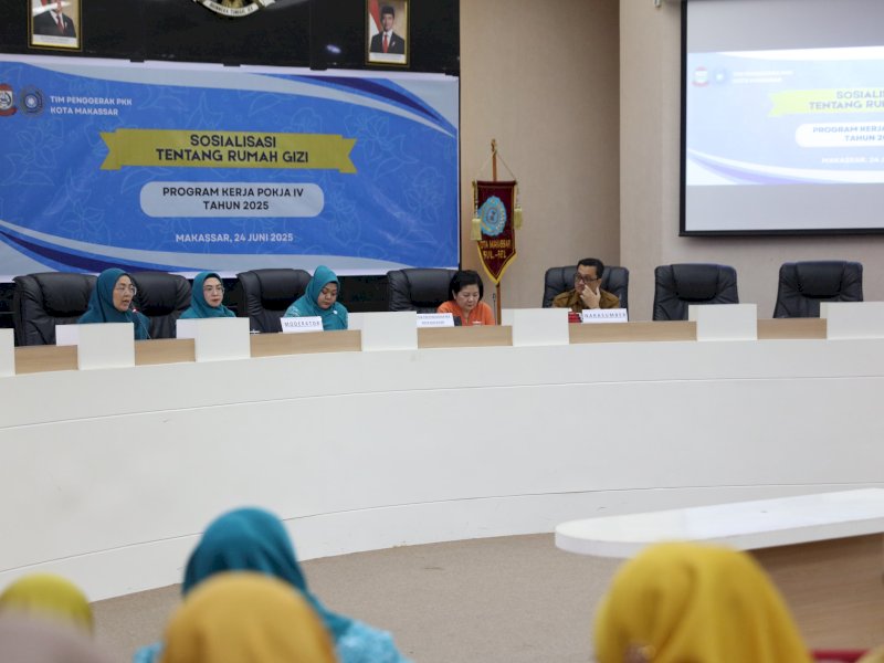 TP PKK Kota Makassar menggelar Sosialisasi Rumah Gizi bagi kepala puskesmas dan petugas gizi se-Kota Makassar, Selasa (24/6/2025). @Jejakfakta/dok. Humas Pemkot Makassar