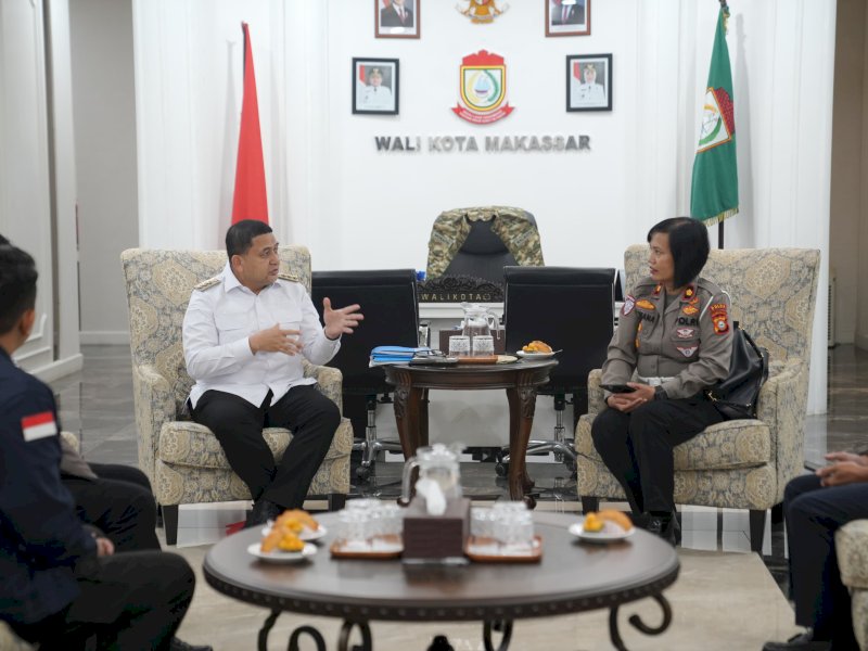 Kasubdit Keamanan dan Keselamatan (Kamsel) Ditlantas Polda Sulsel, Kompol Dr. Mariana Taruk Rante, saat audiensi dengan Wali Kota Makassar, Munafri Arifuddin, Rabu (25/6/2025). @Jejakfakta/dok. Humas Pemkot Makassar