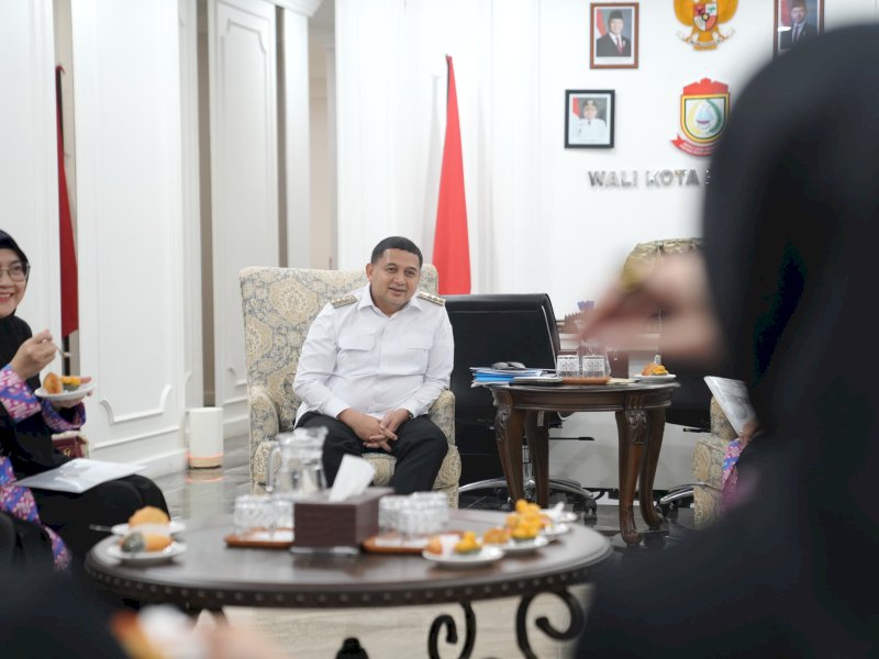 Wali Kota Makassar, Munafri Arifuddin, menerima audiensi dari jajaran Ikatan Pengusaha Muslimah Indonesia (IPEM) Kota Makassar di Balai Kota, Rabu (25/6/2025). @Jejakfakta/dok. Humas Pemkot Makassar
