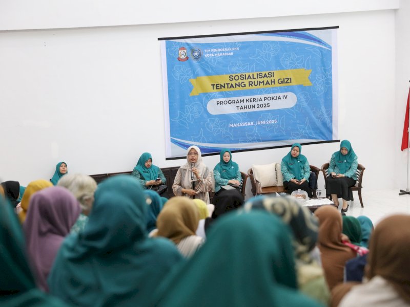 TP PKK Kota Makassar memperkuat peran Rumah Gizi di seluruh kelurahan melalui sosialisasi intensif yang berlangsung pada 25&ndash;26 Juni 2025 di Gedung PKK Kota Makassar. @Jejakfakta/dok. Humas Pemkot Makassar