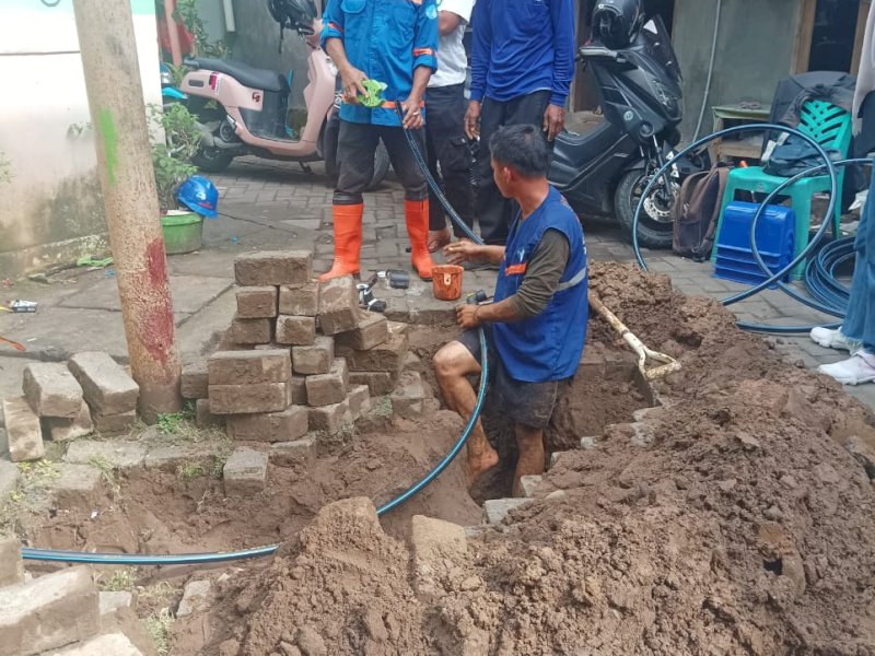 PDAM Kota Makassar pemasangan sambungan baru gratis di Wilayah Pelayanan I, Sabtu (28/6/2025).  
