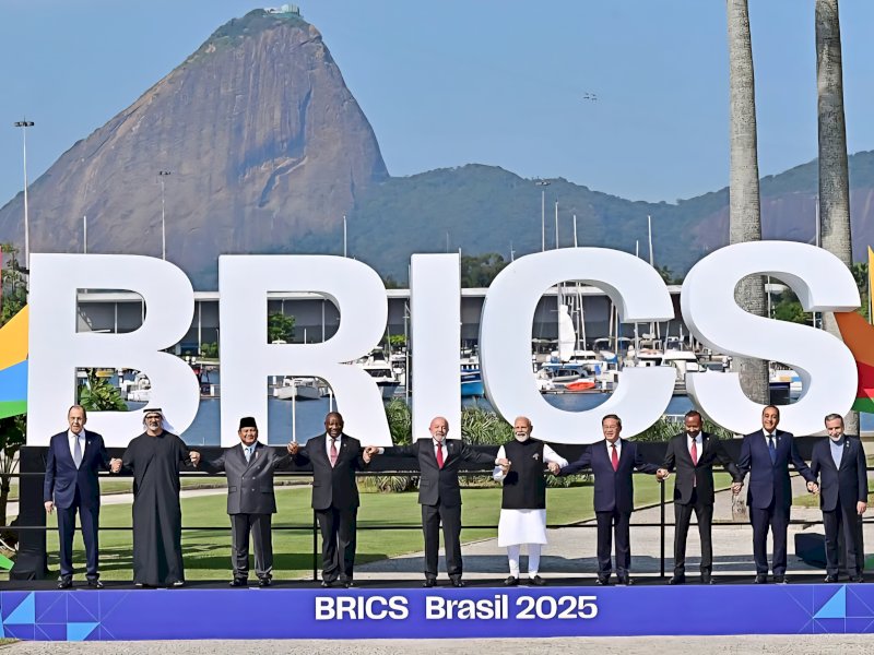 Presiden Prabowo Subianto, hadir hari pertama Konferensi Tingkat Tinggi (KTT) BRICS 2025 di Rio de Janeiro, Brasil, Minggu (6/7/2025). @jejakfaktacom/Instagram Sekretariat Kabinet