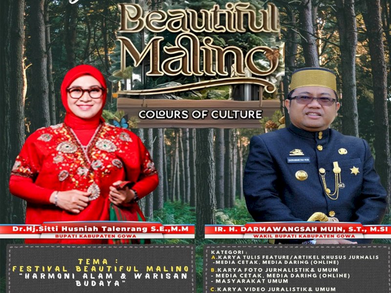 Pemerintah Kabupaten Gowa bekerja sama dengan Komunitas Penulis Kampung Sulsel menggelar Lomba Penulisan Feature, Foto, dan Video Jurnalistik bertema "Beautiful Malino: Harmoni Alam dan Warisan Budaya". 