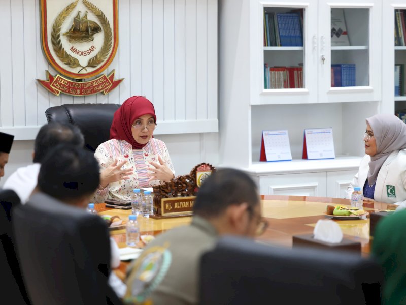 Wakil Wali Kota Makassar, Aliyah Mustika Ilham, menerima audiensi dari DPP IMMIM di Balai Kota Makassar, Jumat (11/7/2025). @Jejakfakta/dok. Humas Pemkot Makassar