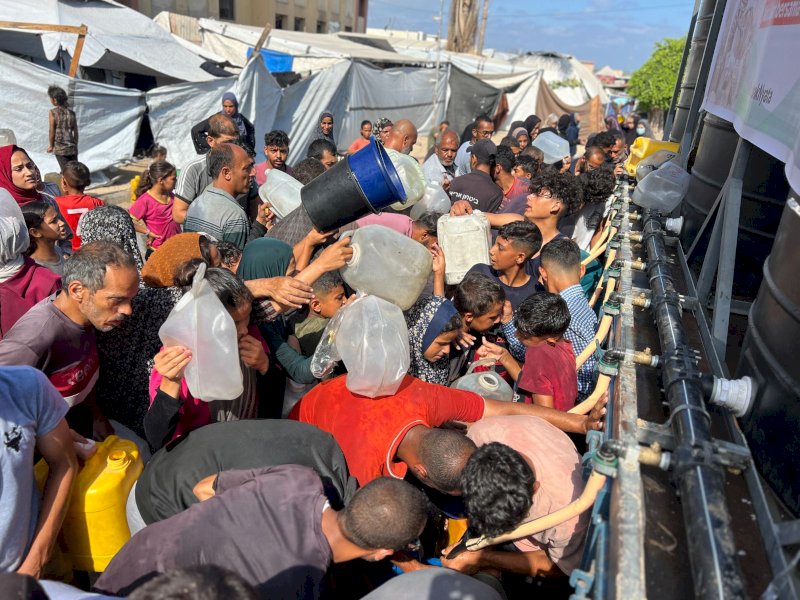 Bantuan krisis kemanusiaan untuk Gaza, Palestina. @Jejakfakta/dok. PMI