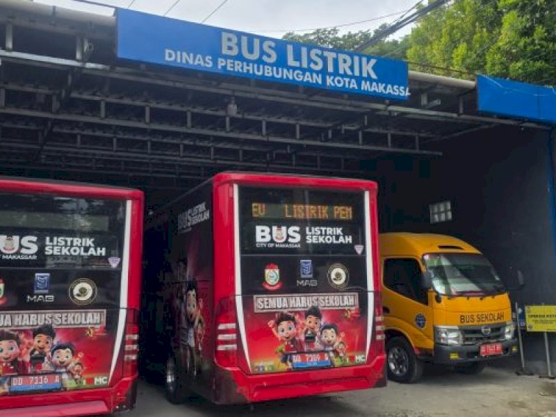 Ilustrasi. Bus sekolag gratis milik Pemkot Makassar. @Jejakfakta/Istimewa