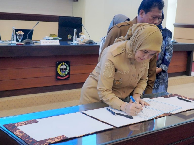 Wakil Wali Kota Makassar, Aliyah Mustika Ilham, saat menghadiri lokakarya &ldquo;Komitmen untuk Gizi: Dari Bukti Menuju Dampak&rdquo; yang digelar Pemprov Sulsel bekerja sama dengan UNICEF, Selasa (15/7/2025). @Jejakfakta/dok. Humas Pemkot Makassar