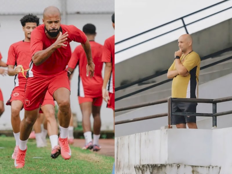 Latihan perdana PSM Makassar menghadapi BRI Super League musim 2025/2026, di Stadion Kalegowa, Gowa, Jum'at (4/7/2025). @jejakfaktacom/Istimewa. 
