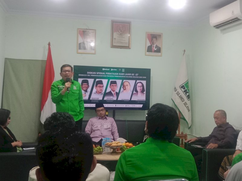 DPW PKB Sulsel menggelar diskusi reflektif bertajuk "Membaca Visi, Permasalahan, dan Prioritas Pembangunan Sulsel 2025&ndash;2030" di Kantor DPW PKB Sulsel, Sabtu (19/7/2025). @Jejakfakta/Samsir