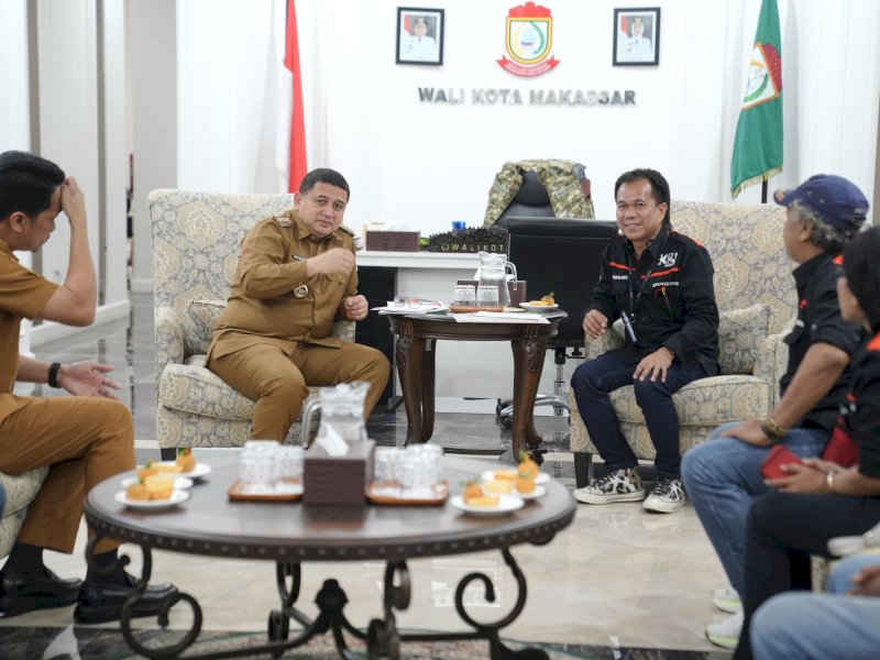 Wali Kota Makassar, Munafri Arifuddin, saat menerima audiensi KPJ di Kantor Balai Kota Makassar, Selasa (22/7/2025). @Jejakfakta/dok. Humas Pemkot Makassar