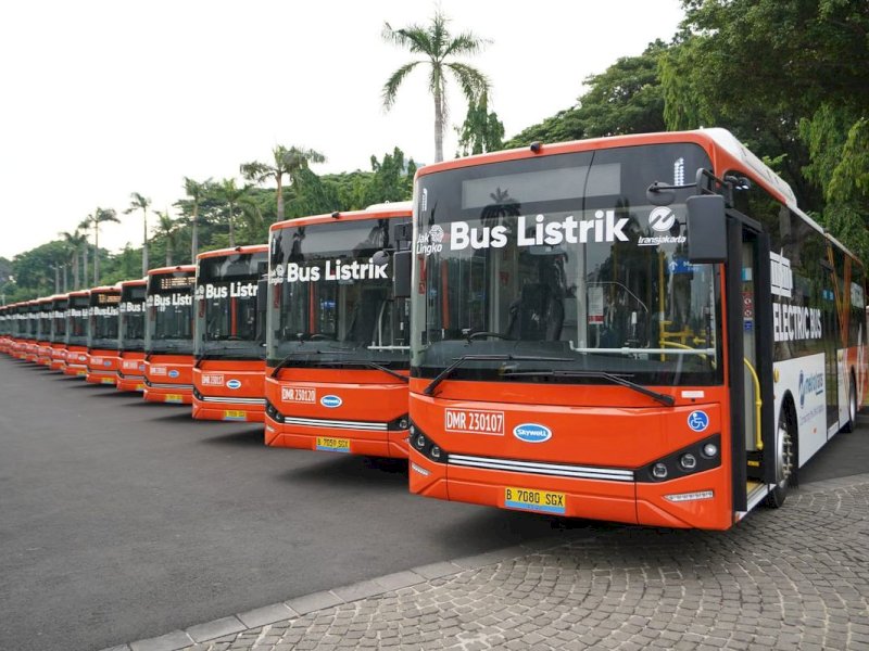 ILUSTRASI: Bus listrik (Dok. DAMRI)