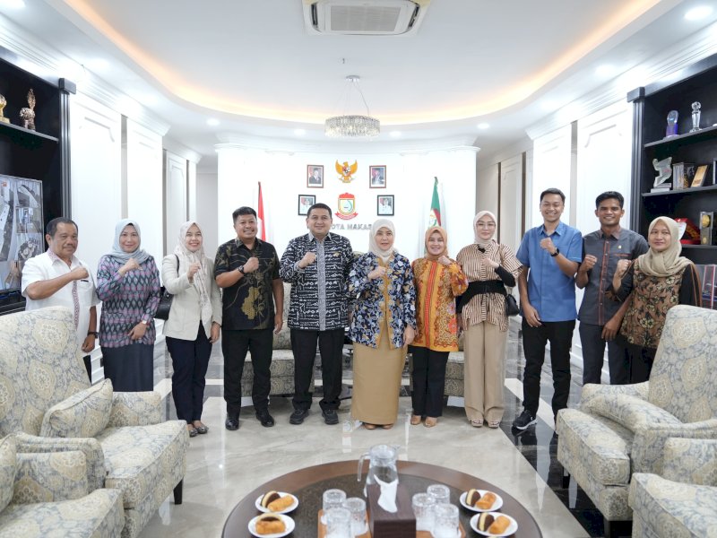 Wali Kota Makassar Munafri Arifuddin dan Wakil Wali Kota Aliyah Mustika Ilham menerima silaturahmi Komisi D DPRD Kota Makassar di Balai Kota, Kamis (24/7/2025). @Jejakfakta/dok. Humas Pemkot Makassar