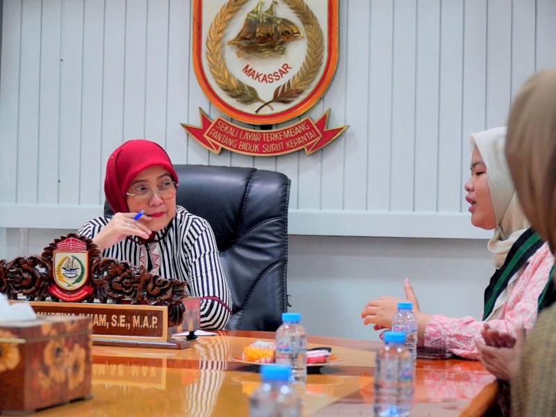 Wakil Wali Kota Makassar, Aliyah Mustika Ilham, saat menerima audiensi Korps HMI-Wati (KOHATI) HMI Cabang Makassar, di Balai Kota Makassar, Jumat (25/7/2025). @Jejakfakta/dok. Humas Pemkot Makassar