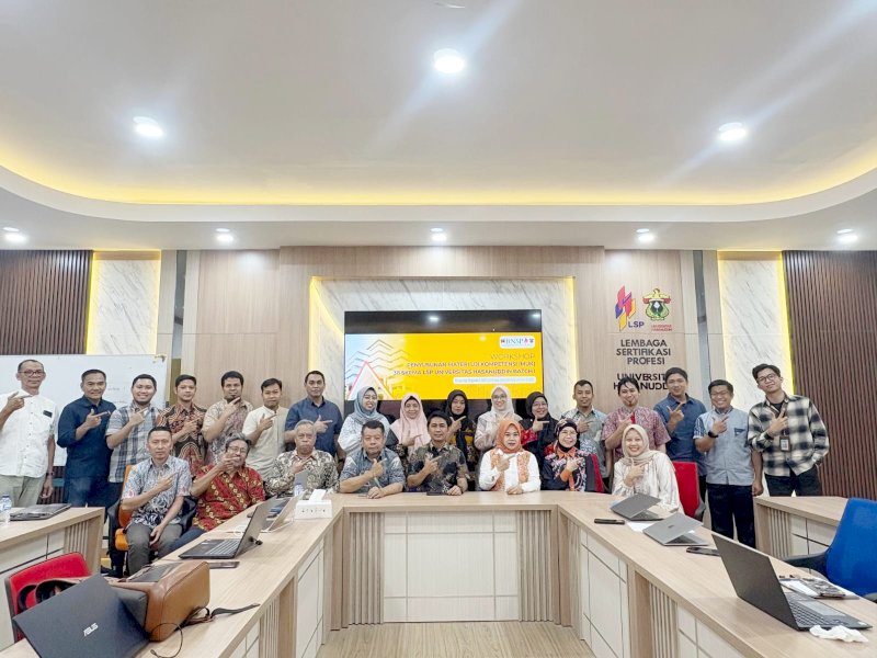  Lembaga Sertifikasi Profesi Universitas Hasanuddin (LSP Unhas) menggelar Workshop Penyusunan Materi Uji Kompetensi (MUK) untuk 38 skema sertifikasi. @Jejakfakta/dok. Humas Unhas