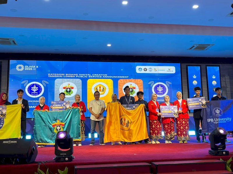 Mahasiswa Fakultas Vokasi Universitas Hasanuddin (Unhas) raih lima penghargaan Olimpiade Vokasi Indonesia (OLIVIA) X 2025 di Universitas Brawijaya, Malang (1/8/2025). @Jejakfakta/Istimewa