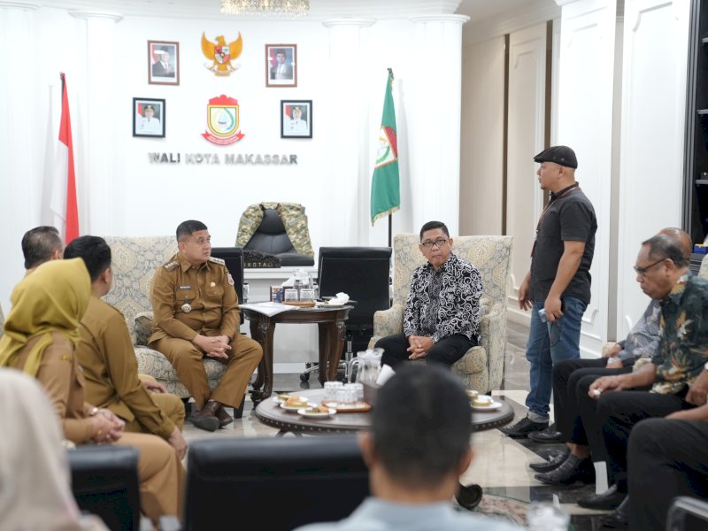 Wali Kota Makassar, Munafri Arifuddin, menerima kunjungan jajaran Gereja Protestan di Indonesia bagian Barat (GPIB) Majelis Jemaat Immanuel Makassar di Balai Kota, Selasa (5/8/2025). @Jejakfakta/dok. Humas Pemkot Makassar