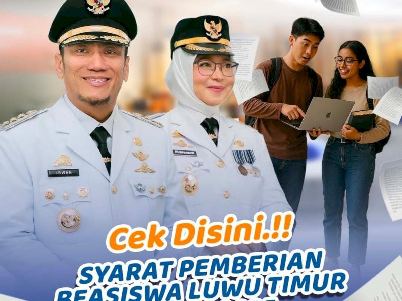 Syarat pemberian beasiswa Luwu Timur. @Jejakfakta/istimewa