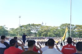 Waki Kota Makassar Pimpin Gladi Bersih HUT ke-80 RI di Lapangan Karebosi 