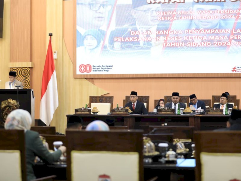 Paripurna Laporan Reses Ketiga Masa Persidangan Ketiga Tahun Sidang 2024&ndash;2025, yang digelar pada Jumat (15/8/2025). @Jejakfakta/dok. Istimewa