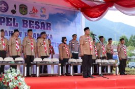Bupati Irwan Pimpin Upacara HUT ke-64 Pramuka, Ajak Pramuka Jadi Pilar Ketahanan Bangsa