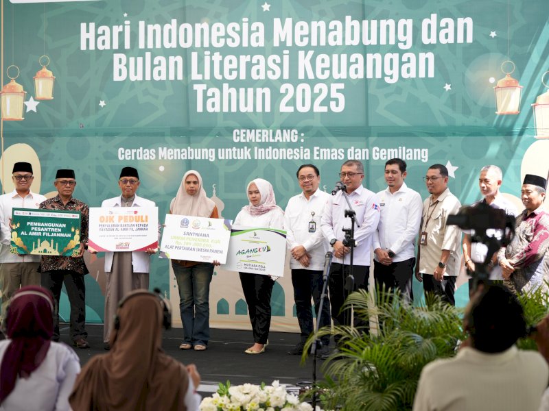 Puncak peringatan Hari Indonesia Menabung (HIM) dan Bulan Literasi Keuangan (BLK) 2025 yang digelar meriah di Pondok Pesantren Al Amir Fil Jannah, Kabupaten Bone, pada Kamis, (20/08/2025). @Jejakfakta/dok. Istimewa
