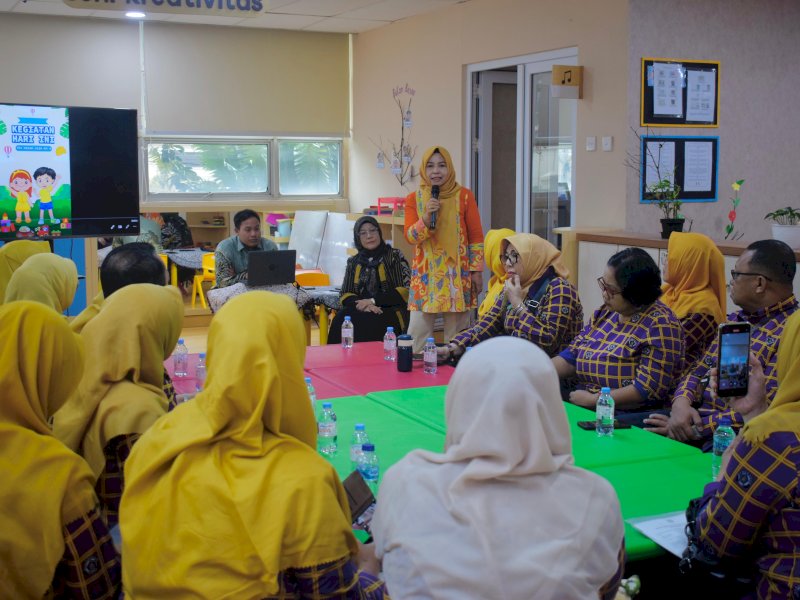 Pokja Bunda PAUD Kota Makassar melaksanakan kunjungan studi tiru ke PAUD Pendidikan Dasar dan Menengah Kementerian Pendidikan dan Kebudayaan, Rabu (20/8/2025). @Jejakfakta/dok. Humas Pemkot Makassar