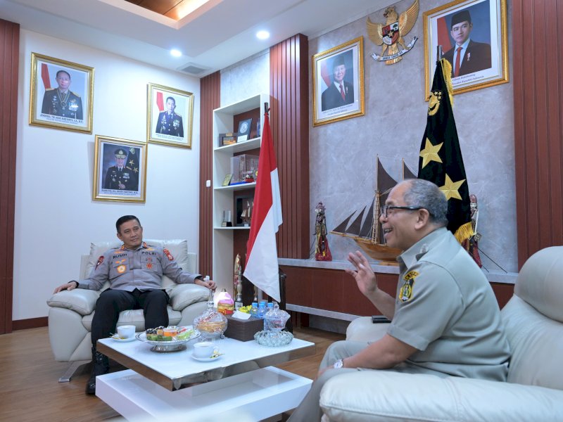 Ketua KBPP Polri Sulsel, Ilham Arief Sirajuddin audiensi dengan Kapolda Sulsel, Irjen Pol Drs. Rusdi Hartono, M.Si, Selasa (8/7/2025). @jejakfaktacom/Reza